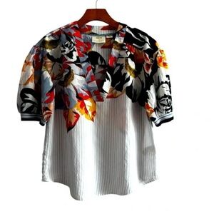 Anthropologie Maeve Multicolor Floral Top